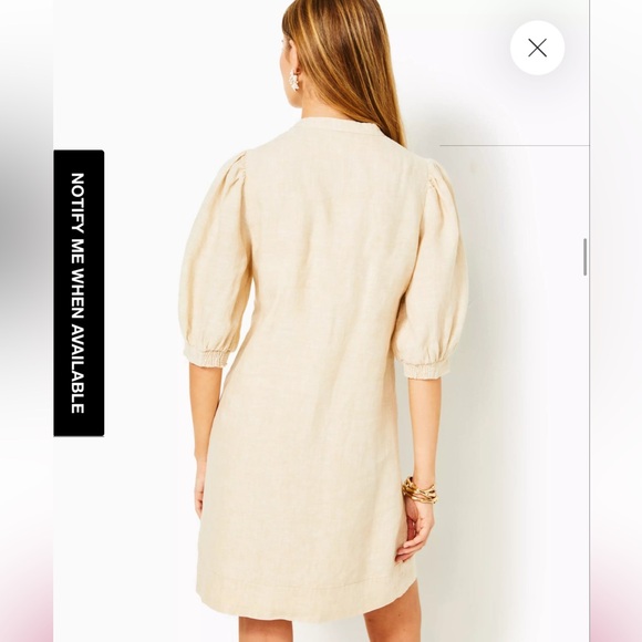 Lilly Pulitzer | Mialeigh Elbow Sleeve Linen Shift Dress - Picture 2 of 2